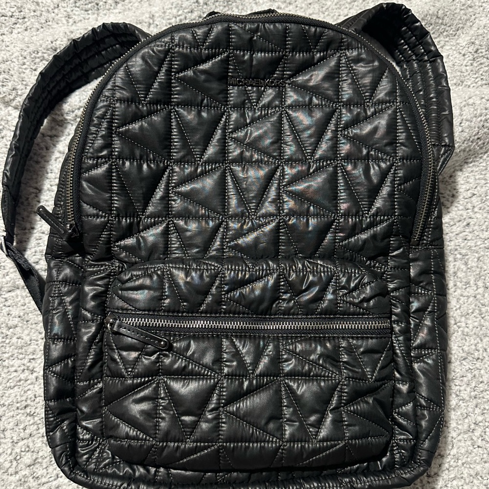 Michael Kors Black Quilted Nylon Backpack